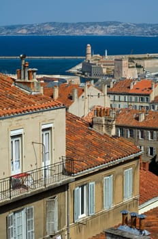 Above the rooftops of Marseille