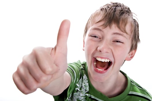 boy gives the thumbs up wd 722