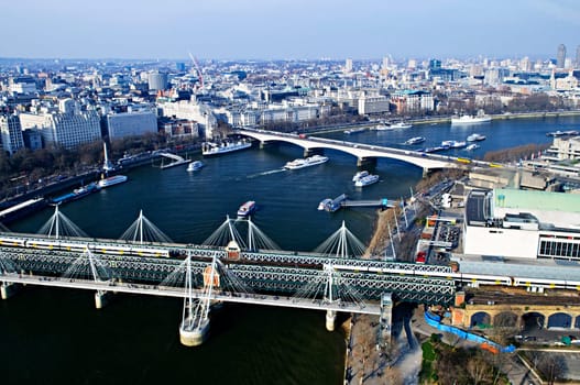 Hungerford Bridge seen from London Eye
