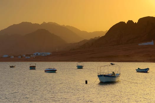 Evening hour on the fisherman's beach