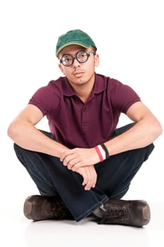 Nerd sitting