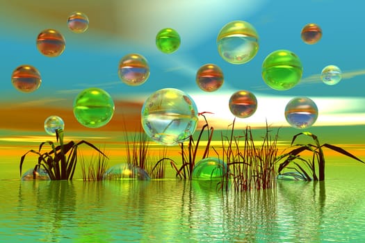 colorful air bubbles