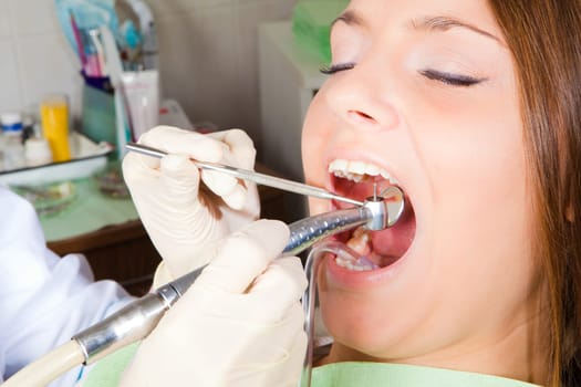 young woman patient at dentist