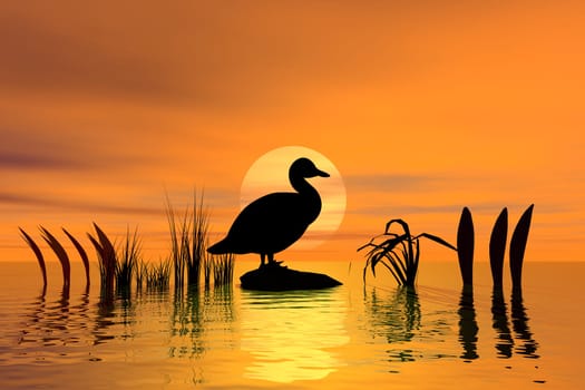 Paper Cut Duck