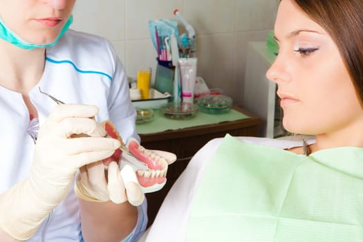 young woman patient at dentist