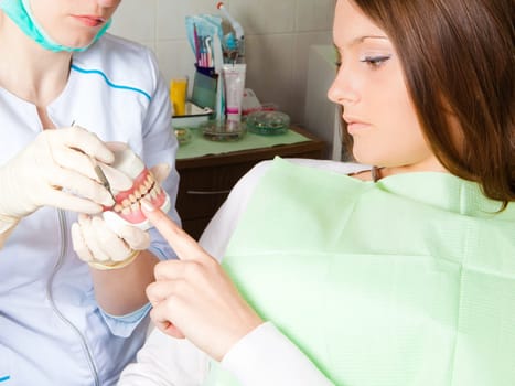 young woman patient at dentist