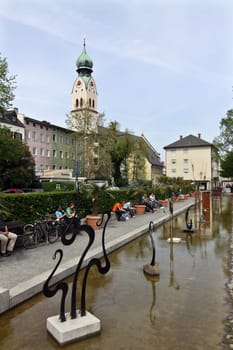 View from the Riedergarten to St. Nikolaus