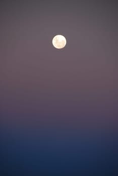 Moon colors blue to purple