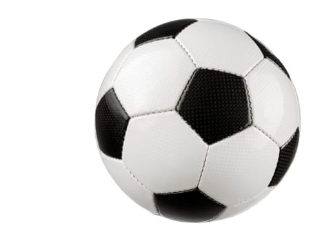 Soccer ball on pure white