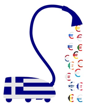 Greek Vacuum Cleaner Sucks Euro