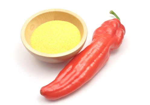 Red bell pepper and polenta