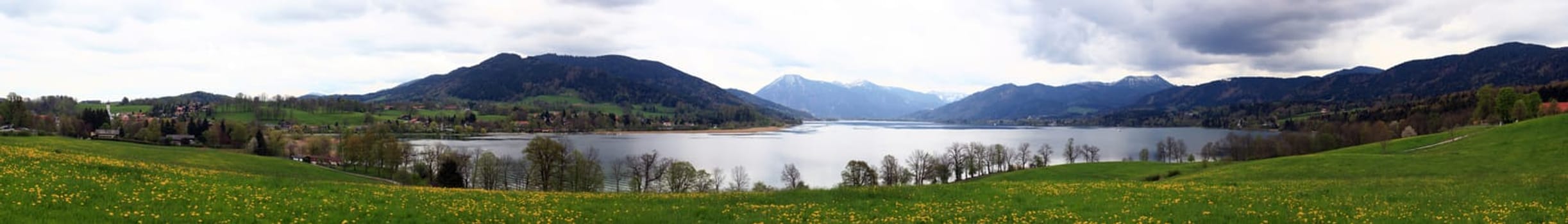 Panoramic view of Lake Tegernsee