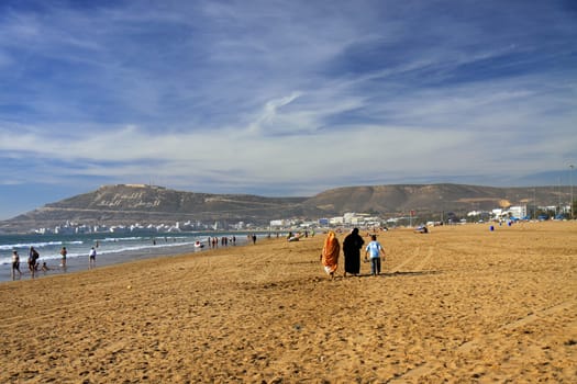 On the beach of Agadir