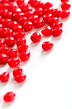 Valentine cinnamon heart candies