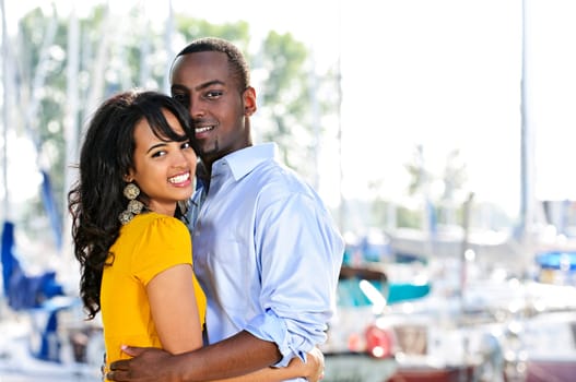 Happy couple embracing