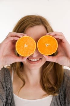 oranges on the eyes