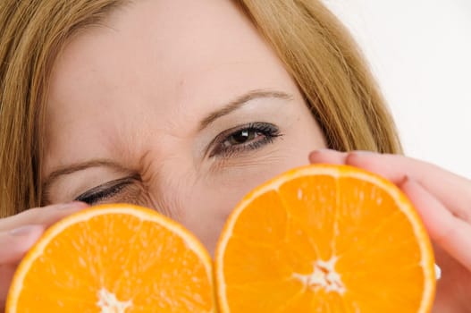 blink behind the oranges slanting