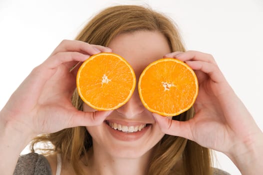 oranges on the eyes near