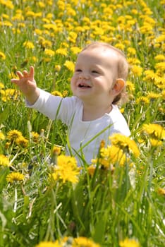 Laughing toddler