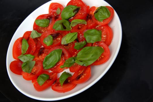 Tomatoes and basil
