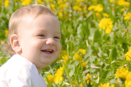 Happy laughing toddler