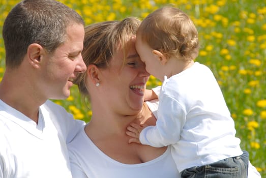 Family with infant