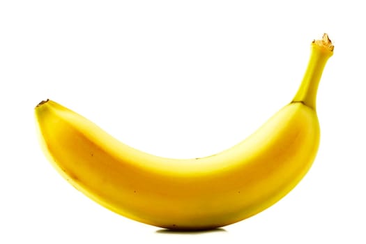 A banana lying side