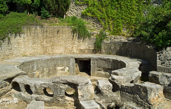 Old water distributor in Nîmes in France