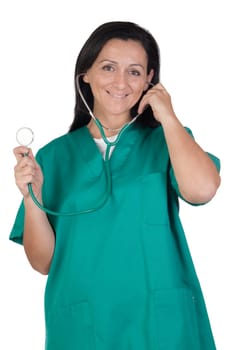 Happy doctor woman