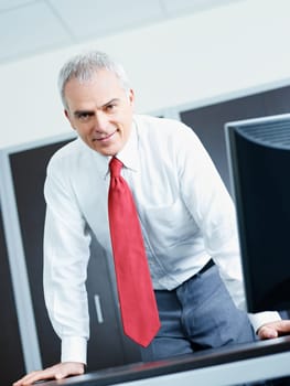 mature businessman in office