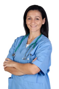 Happy doctor woman