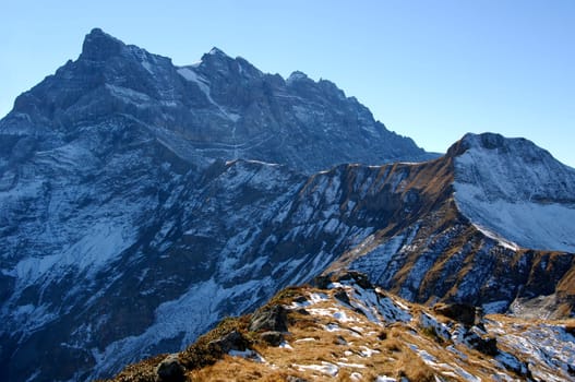 Dents du Midi in late autumn,Valais,Switzerland