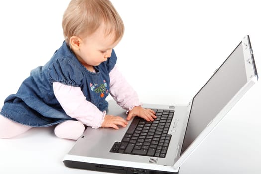 on the laptop