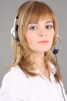 serious call center agent