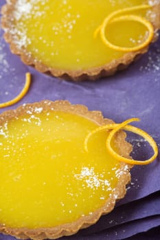 Orange tartlets close