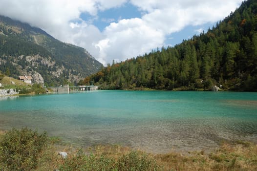Artificial alpine lake