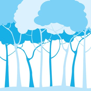 blue trees