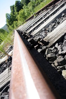 train track or metro track or underground track