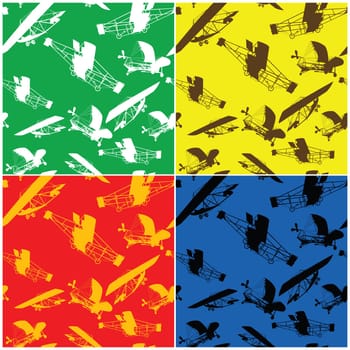 Collection of vintage planes patterns