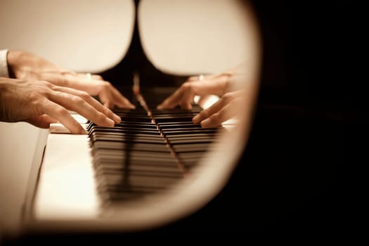 man playing piano
