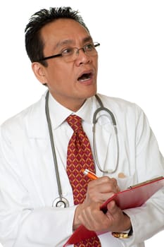 Doctor at diagnosis