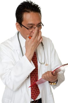 Doctor at diagnosis