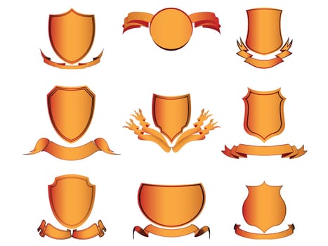 Shields and ribbons