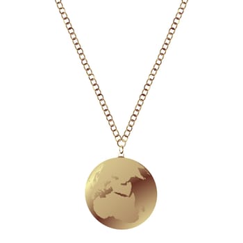 Polished gold necless