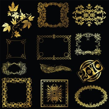 Gold design elements