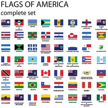 American continent flags