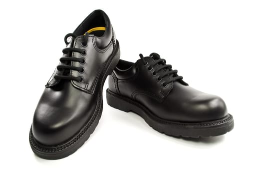 Black mens leather shoes