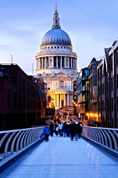 St. Pauls Cathedral London at dusk