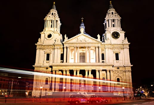 St. Pauls Cathedral London at night