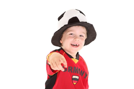 Pointing football fan